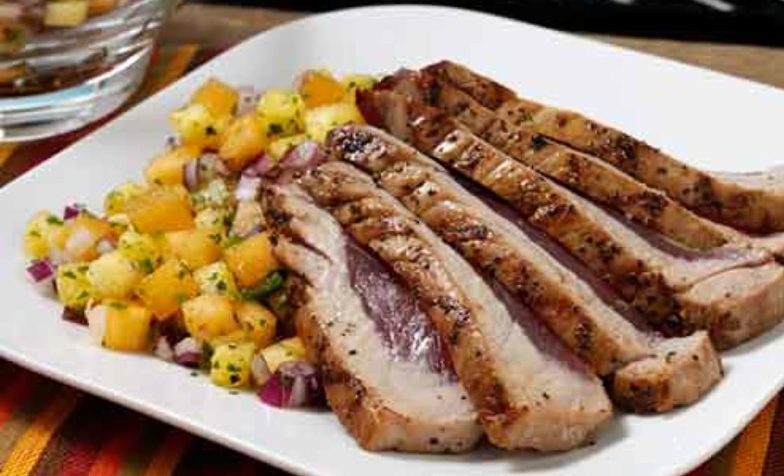 Grilled Ahi Tuna Steak with Jalapeño Pineapple Salsa